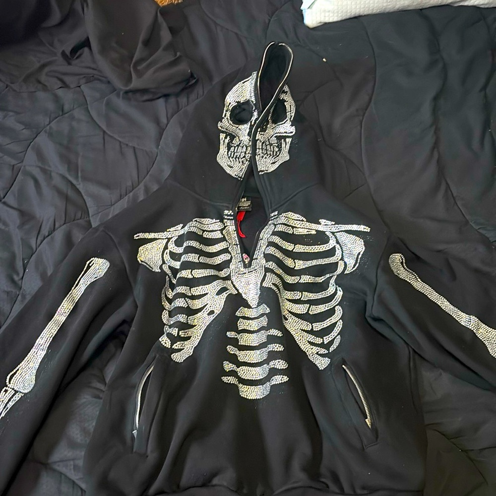 GUAPI OBSIDIAN SKELETON JACKET (rhinestones)